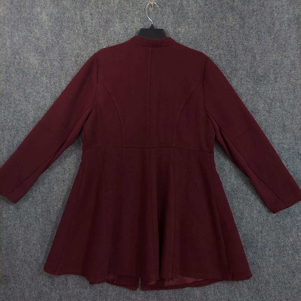 torrid Burgundy Military-Style Trench Coat - Picture 3 of 11